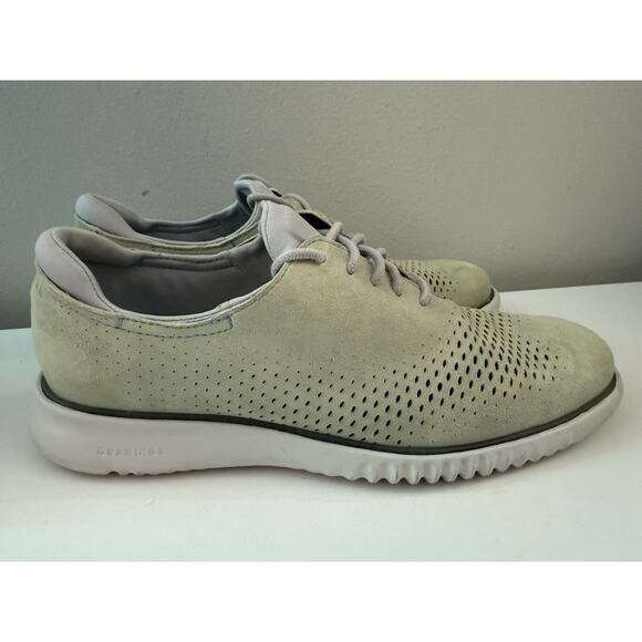 Cole Haan ØriginalGrand Laser Cut Suede Oxford Sneakers Men’s Size 9 Beige Gray main image 7
